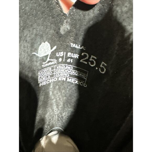 Monarca Womens Western Cowgirl Rodeo Boots Leather Square Toe Red Rose Size 9 - Picture 7 of 8